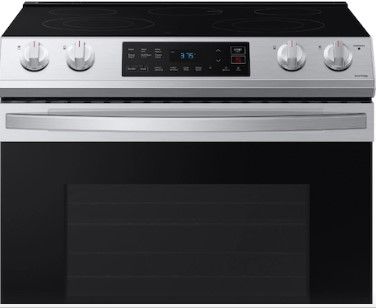 Photo 1 of 6.3 cu. ft. Smart Slide-in Electric Range in Stainless Steel