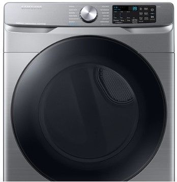 Photo 1 of 7.5 cu. ft. Smart Electric Dryer with Steam Sanitize+ in Platinum