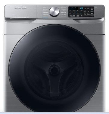 Photo 1 of 4.5 cu. ft. Large Capacity Smart Front Load Washer with Super Speed Wash in Platinum