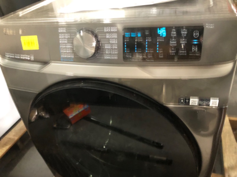 Photo 2 of 4.5 cu. ft. Large Capacity Smart Front Load Washer with Super Speed Wash in Platinum