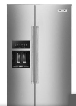 Photo 1 of 24.8 cu ft. Side-by-Side Refrigerator with Exterior Ice and Water and PrintShield™ finish