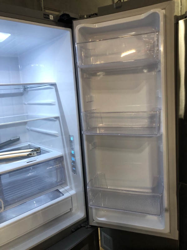 Photo 6 of 27 cu. ft. Large Capacity 3-Door French Door Refrigerator with Dual Ice Maker in Stainless Steel