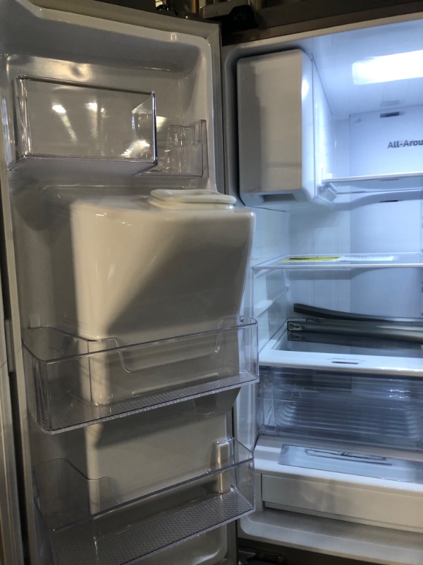 Photo 5 of 27 cu. ft. Large Capacity 3-Door French Door Refrigerator with Dual Ice Maker in Stainless Steel