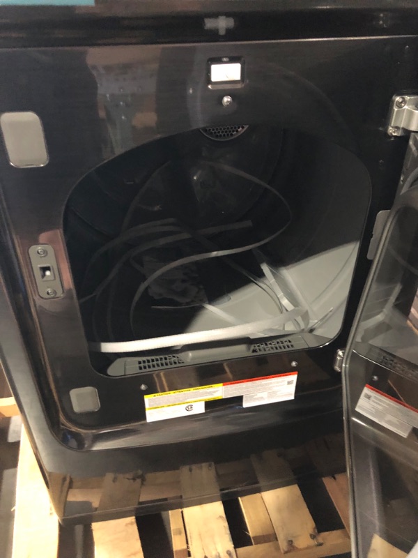Photo 1 of *DAMAGED**Samsung 7.4-cu ft Smart Electric Dryer (Brushed Black)
