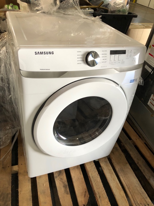 Photo 2 of Samsung 6000 Series 7.5 Cu. Ft. White Front Load Electric Dryer