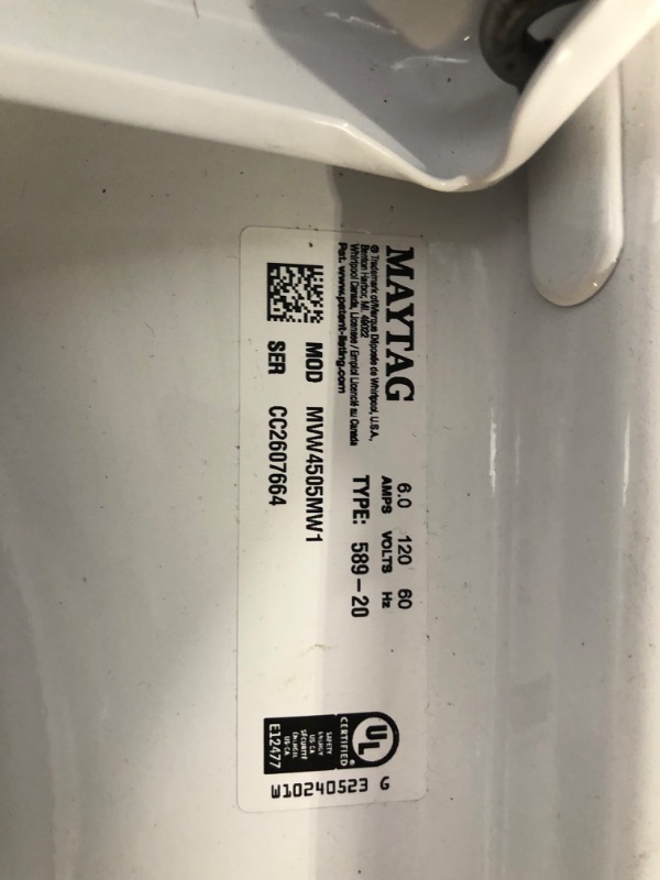 Photo 1 of TOP LOAD WASHER WITH DEEP FILL - 4.5 CU. FT.