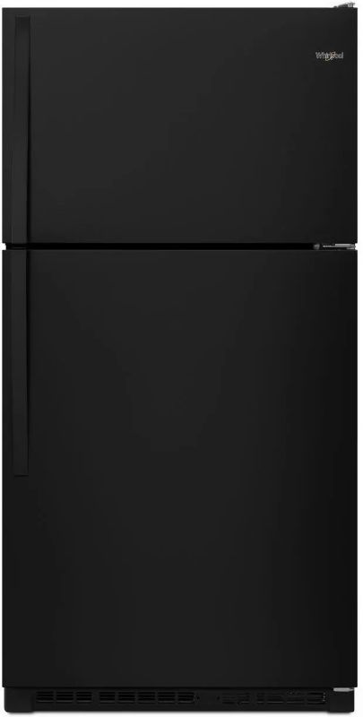 Photo 1 of Whirlpool® 33 in. 20.5 Cu. Ft. Black Top Freezer Refrigerator