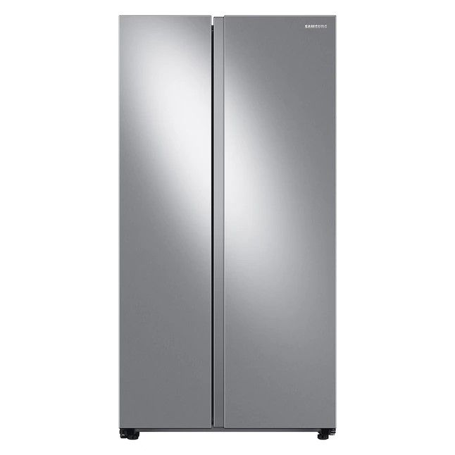 Photo 1 of Samsung 28-cu ft Smart Side-by-Side Refrigerator with Ice Maker (Fingerprint Resistant Stainless Steel)