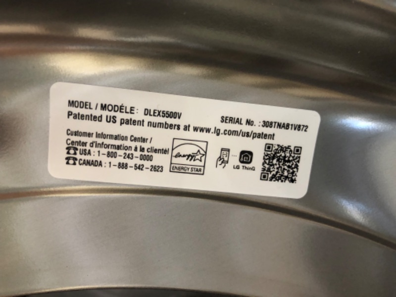 Photo 5 of LG TurboSteam 7.4-cu ft Stackable Steam Cycle Smart Electric Dryer (Graphite Steel) ENERGY STAR