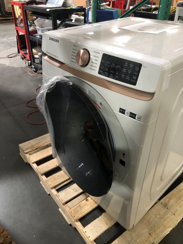 Photo 2 of SAMSUNG WF50BG8300AE 5.0 Cu. Ft. Ivory White Smart Front Load Washer