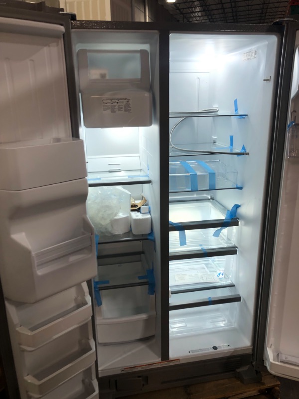 Photo 3 of Frigidaire 25.6-cu ft Side-by-Side Refrigerator with Ice Maker (Fingerprint Resistant Stainless Steel) ENERGY STAR