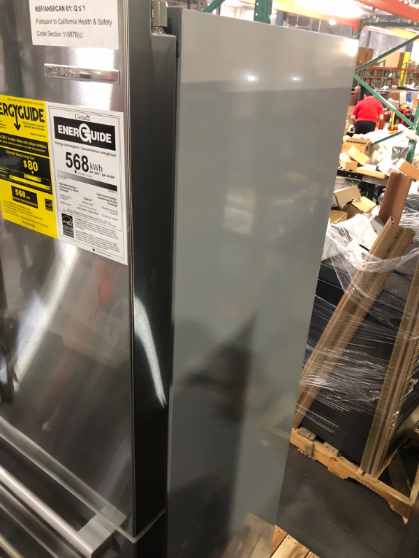 Photo 7 of **DOES NOT POWER ON**Bosch 800 Series 21-cu ft 4-Door Counter-depth French Door Refrigerator with Ice Maker (Stainless Steel) ENERGY STAR