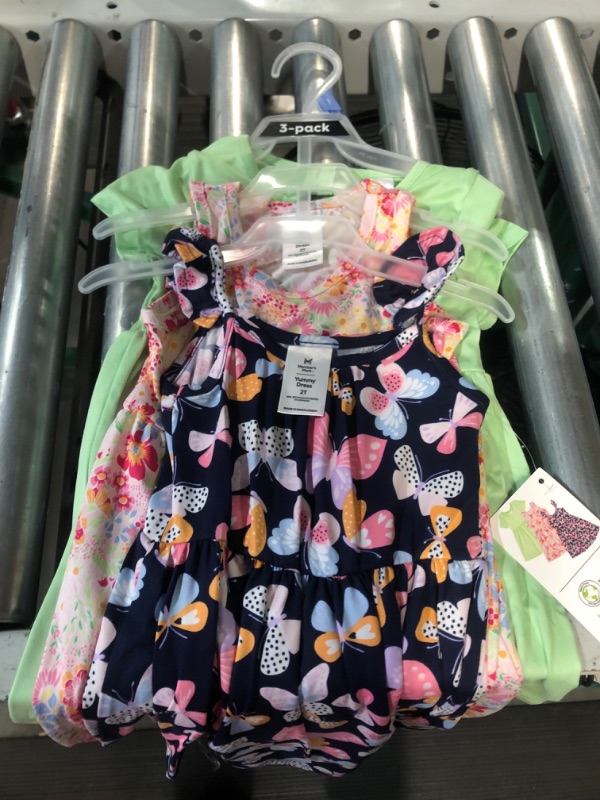 Photo 2 of ****2 PACK OF 3****Member's Mark Girl's 3-Pack Stretch Yummy All Occasion Dresses SIZE 2T