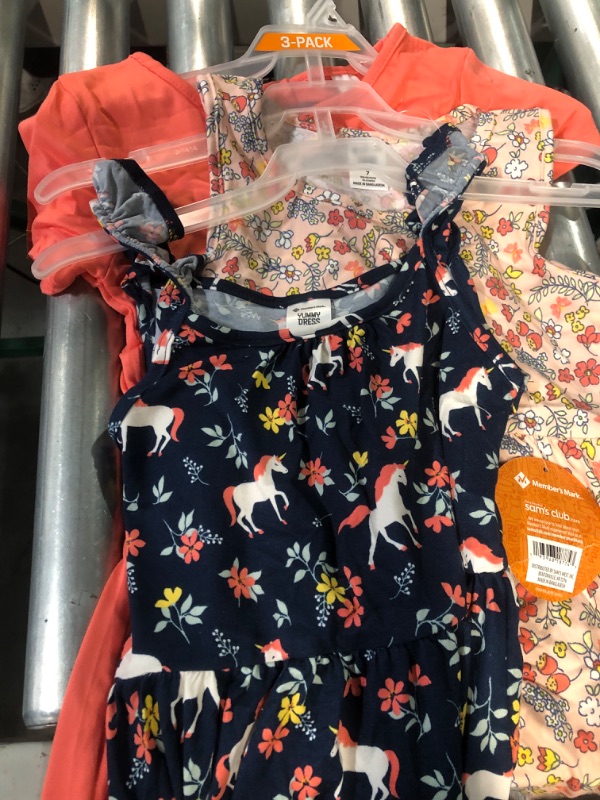 Photo 1 of ****2 PACK OF 3****Member's Mark Girl's 3-Pack Warm Weather Sleeveless & Short Sleeve Dress Set SIZE 7