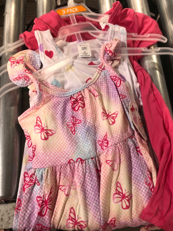 Photo 2 of ****2 PACK OF 3****Member's Mark Girl's 3-Pack Warm Weather Sleeveless & Short Sleeve Dress Set SIZE 3T