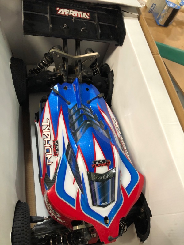 Photo 2 of ARRMA RC Car 1/8 TLR Tuned Typhon 6S 4WD BLX Buggy RTR (Battery and Charger Not Included), Red/Blue, ARA8406, Cars, Electric Kit Other