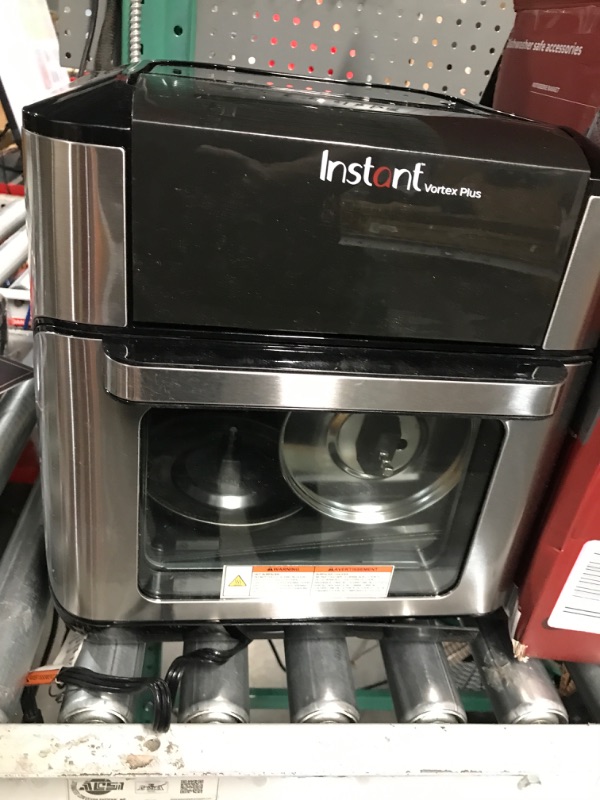 Photo 2 of (USED AND FOR PARTS ONLY) Instant Vortex Plus Air Fryer Oven 7 in 1 with Rotisserie, with 6-Piece Pyrex Littles Cookware