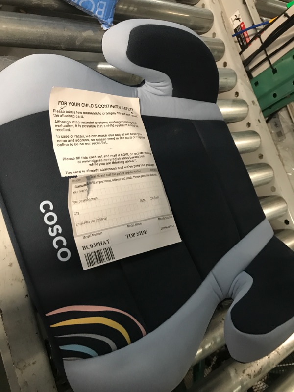 Photo 2 of Cosco Topside Backless Booster Car Seat, Lightweight 40-100 lbs, Rainbow