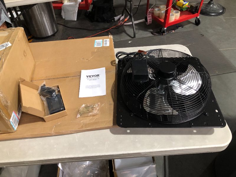 Photo 5 of (USED) VEVOR Shutter Exhaust Fan, 14'' with Temperature Humidity Controller