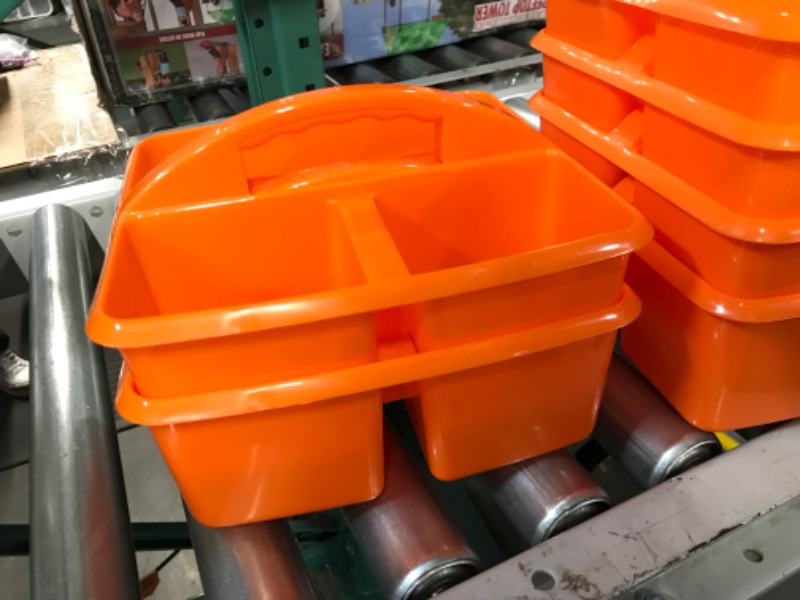 Photo 3 of Teacher Created Resources Orange Portable Plastic Storage Caddy 6-Pack for Classrooms