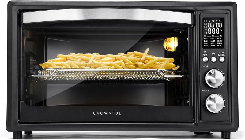 Photo 1 of ***DAMAGED - SEE NOTES***
CROWNFUL Air Fryer Toaster Oven, 32 Quart