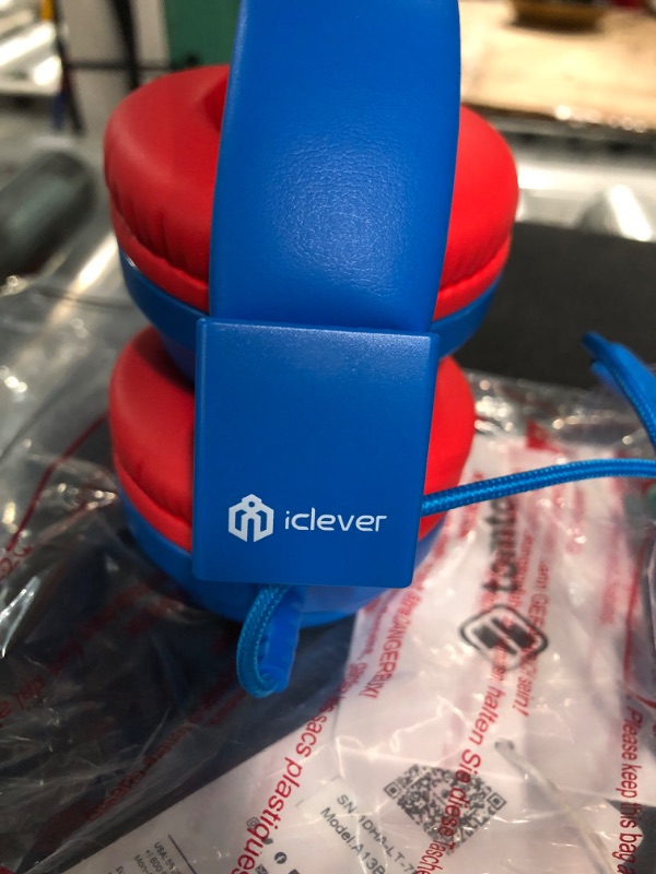 Photo 2 of iClever HS19 Kids Headphones with Microphone Blue M