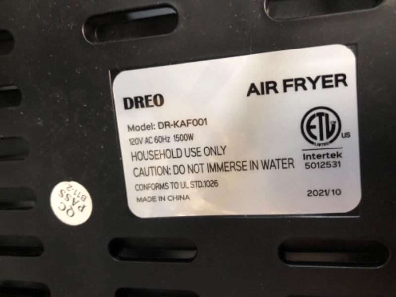 Photo 5 of **USED/DIRTY, MISSING BOTTOM RACK** Dreo Air Fryer Pro Max, 11-in-1 Digital Air Fryer Oven Cooker 