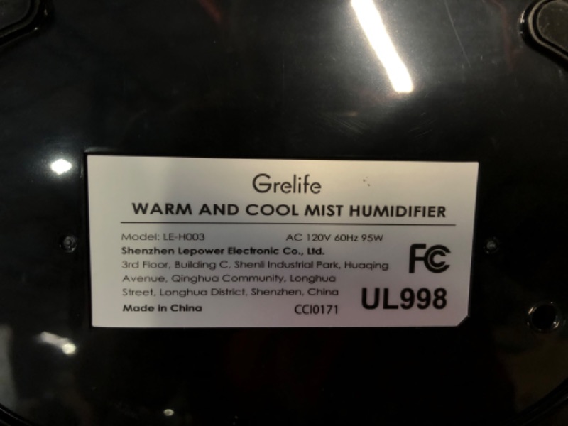 Photo 1 of Humidifiers for Bedroom,Grelife 5L Ultrasonic Warm and Cool Mist Top Fill Air Vaporize
