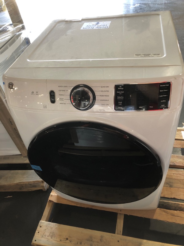 Photo 8 of 7.8 cu. ft. Smart Front Load Electric Dryer in White with Sanitize Cycle, ENERGY STAR