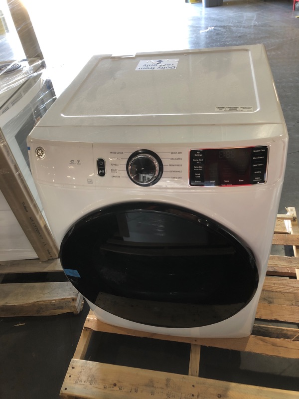 Photo 2 of 7.8 cu. ft. Smart Front Load Electric Dryer in White with Sanitize Cycle, ENERGY STAR