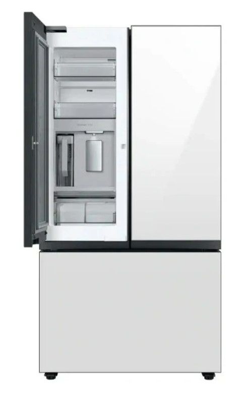 Photo 1 of Bespoke 3-Door French Door Refrigerator (30 cu. ft.) with Beverage Center™ in White Glass