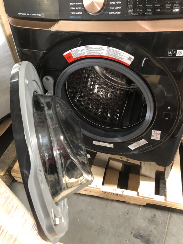 Photo 7 of 5.0 cu. ft. Extra Large Capacity Smart Front Load Washer with Super Speed Wash and Steam in Brushed Black