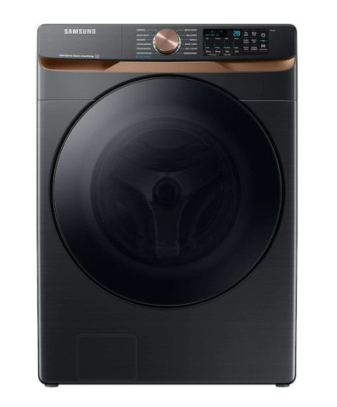 Photo 1 of 5.0 cu. ft. Extra Large Capacity Smart Front Load Washer with Super Speed Wash and Steam in Brushed Black