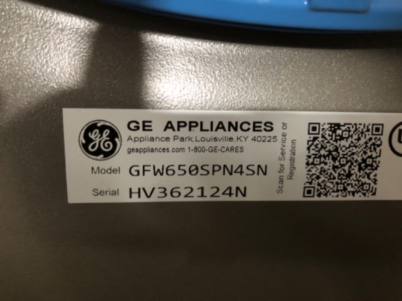 Photo 11 of GE® 4.8 cu. ft. Capacity Smart Front Load ENERGY STAR® Steam Washer with SmartDispense™ UltraFresh Vent System with OdorBlock™ and Sanitize + Allergen