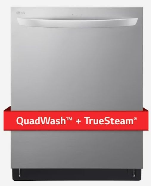 Photo 1 of LG QuadWash Top Control 24-in Built-In Dishwasher With Third Rack (Printproof Stainless Steel) ENERGY STAR, 46-dBA