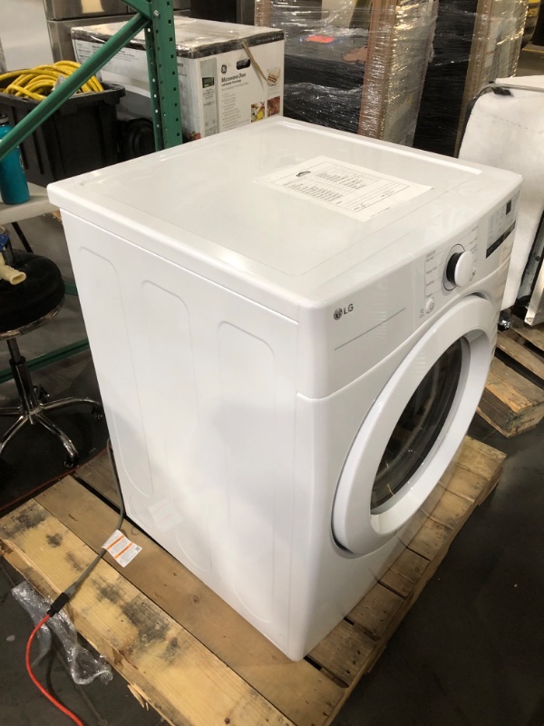 Photo 6 of LG 7.4 Cu. Ft. Vented Stackable Gas Dryer in White with Sensor Dry