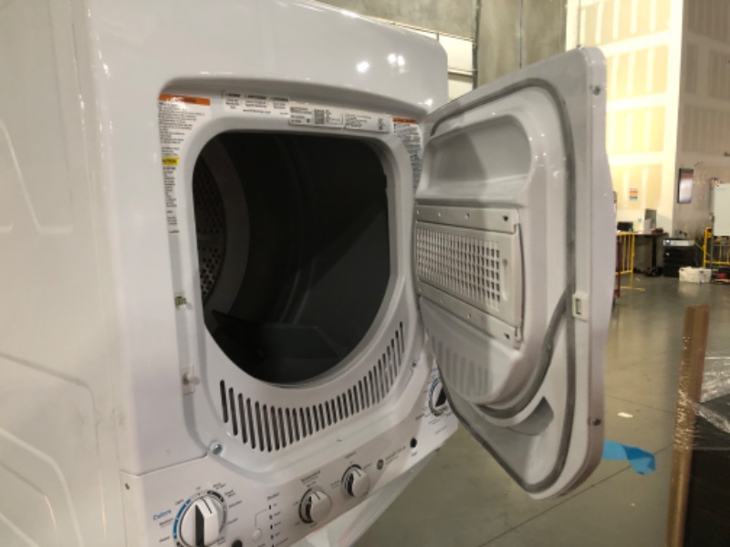 Photo 9 of GE Unitized Spacemaker® 2.3 cu. ft. Capacity Washer with Stainless Steel Basket and 4.4 cu. ft. Capacity Gas Dryer