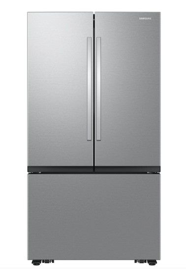 Photo 1 of SAMSUNG 32 cu. ft. Mega Capacity 3-Door French Door Refrigerator with Dual Auto Ice Maker in Stainless Steel