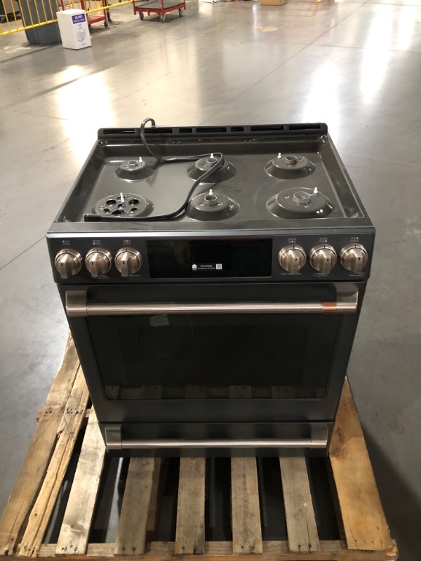 Photo 2 of Café™ 30" Smart Slide-In, Front-Control, Dual-Fuel Range with Warming Drawer