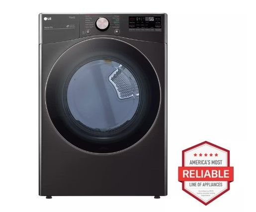 Photo 1 of 7.4 cu. ft. Ultra Large Capacity Smart wi-fi Enabled Front Load Electric Dryer with TurboSteam™ and Built-In Intelligence
