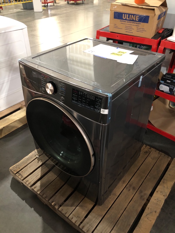 Photo 1 of 7.4 cu. ft. Ultra Large Capacity Smart wi-fi Enabled Front Load Electric Dryer with TurboSteam™ and Built-In Intelligence