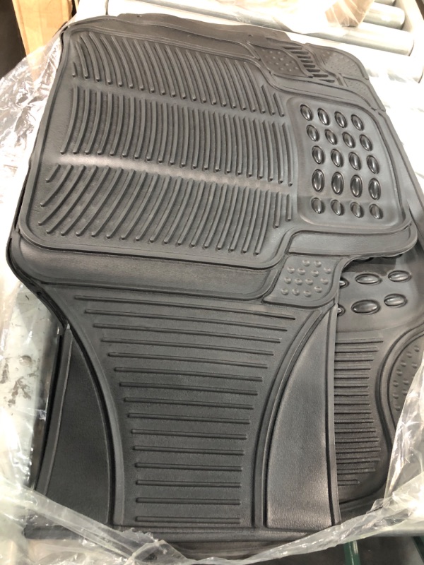 Photo 2 of  Black 3-Piece Heavy Duty Car Mats with Universal Fit Design