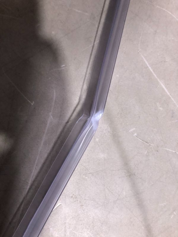 Photo 3 of ***DAMAGED - BENT - SEE PICTURES***
Frameless Shower Door Bottom Seal 1/2" Glass,36" Long, Vinyl, Clear