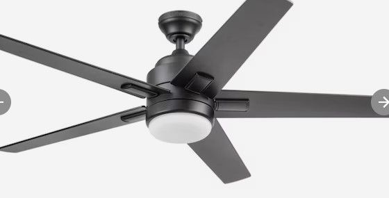 Photo 1 of Harbor Breeze Flanagan II 52-in Matte Black Color-changing Indoor Ceiling Fan with Light Remote (5-Blade)