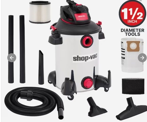 Photo 1 of MISSING ACCESSORIES*Shop-Vac 12-Gallons 6-HP Corded Wet/Dry Shop Vacuum