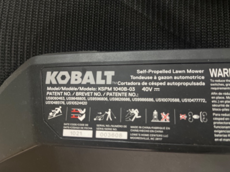 Photo 9 of ***NONFUNCITONAL - SEE NOTES***
Kobalt Gen4 40-volt 20-in Cordless Self-propelled Mower