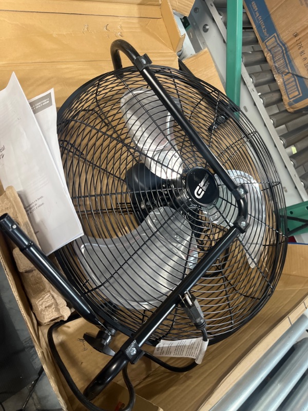 Photo 2 of Commercial Electric 20 in. 3-Speed High Velocity Floor Fan, Black