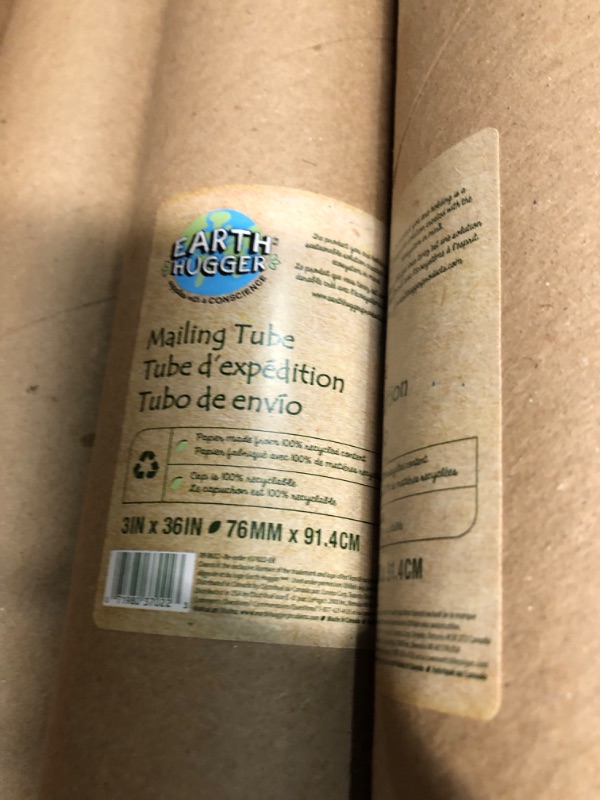 Photo 1 of Earth Hugger Kraft Mailing Tube, 12 Pack, 3" x 36" Each