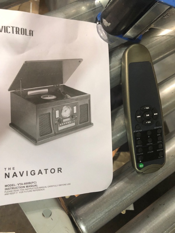 Photo 5 of Victrola Navigator 8-in-1 Classic Bluetooth Record Player with USB Encoding and 3-Speed Turntable Bundle