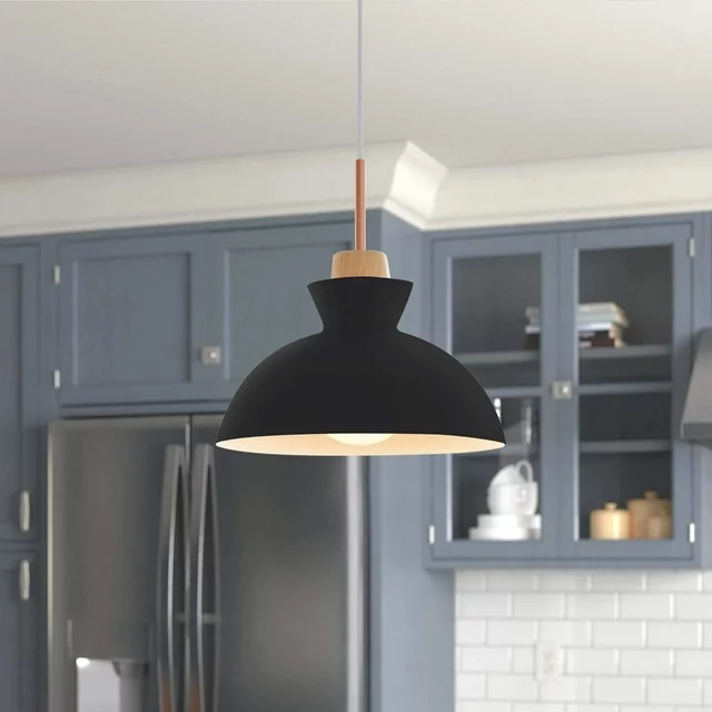 Photo 1 of * used item *
RRTYO 1 - Light Modern Metal 11.02" Bowl Dome Island Pendant Light Black